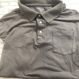 Croft & Barrow Gray Polo Shirt Classic Design Tall Fit XL